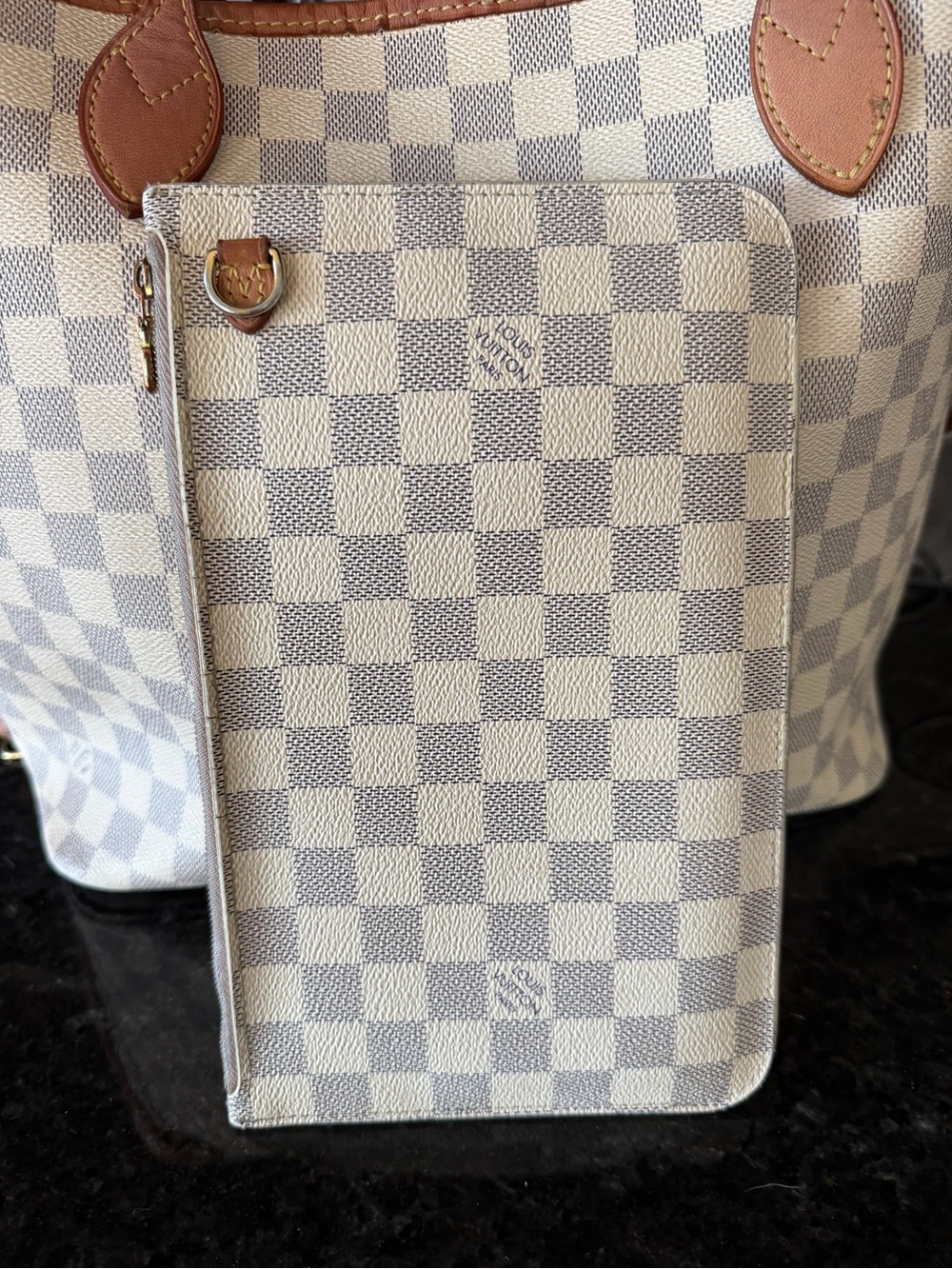 Louis Vuitton Damier Azur Check Zip Pouch